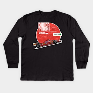 Didier Pironi 1981 Monaco Kids Long Sleeve T-Shirt